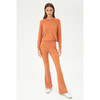 Raquel Fleece Flare Sweatpants, Pecan - Sweatpants - 3