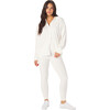 Women's Long Sleeve Button-Up Shirt, Off-White - Shirts - 1 - thumbnail