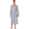 Women's French Terry Robe, Gym Grey - Robes - 4
