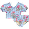 Girls Lexi Tankini, Blush Marigold Stripe - Two Pieces - 1 - thumbnail