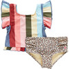 Girls Elsie Tankini, Multi Wide Stripe - Two Pieces - 1 - thumbnail
