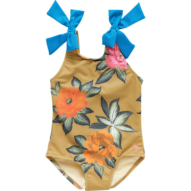 Girls Shelly Suit, Hawaiian Floral - One Pieces - 1