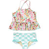 Girls Joy Tankini, Multi Ditsy Floral - Two Pieces - 1 - thumbnail