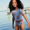 Girls Lexi Tankini, Blush Marigold Stripe - Two Pieces - 2