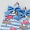 Girls Lulu Suit, Blush Marigold Stripe - One Pieces - 2 - thumbnail