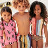 Girls Elsie Tankini, Multi Wide Stripe - Two Pieces - 2