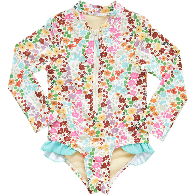 Girls Arden Suit, Multi Ditsy Floral - One Pieces - 1