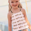 Girls Joy Tankini, Pink Rainbow Trout - Two Pieces - 2