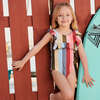 Girls Quinn Suit, Multi Wide Stripe - One Pieces - 2