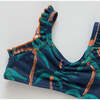 Girls Claire Bikini, Navy Palm Trees - Two Pieces - 3
