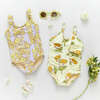Girls Effie Suit, Yellow Marigold - One Pieces - 3