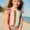 Girls Elsie Tankini, Multi Wide Stripe - Two Pieces - 4