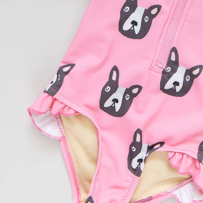 Girls Arden Suit, Pink Boston Terrier - One Pieces - 4
