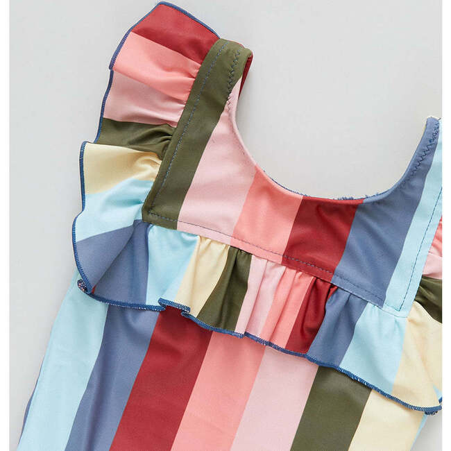 Girls Quinn Suit, Multi Wide Stripe - One Pieces - 3