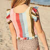Girls Elsie Tankini, Multi Wide Stripe - Two Pieces - 5