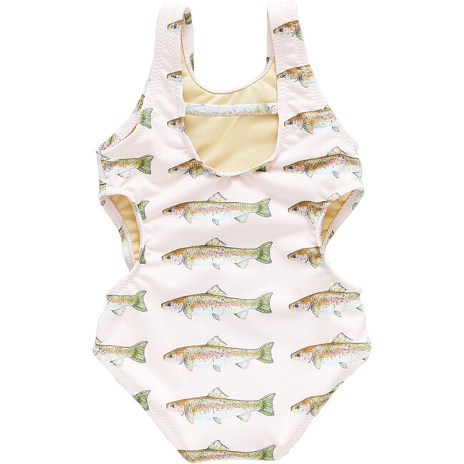 Girls Keller Suit, Pink Rainbow Trout - One Pieces - 5