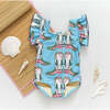 Girls Elsie Suit, Aqua Cowboy Boots - One Pieces - 6