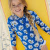 Girls Arden Suit, Blue Daisy - One Pieces - 2 - thumbnail