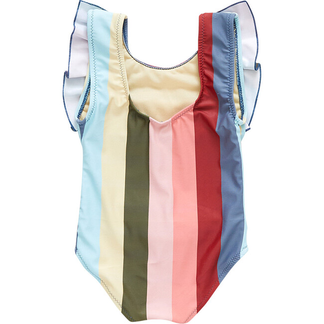 Girls Quinn Suit, Multi Wide Stripe - One Pieces - 6