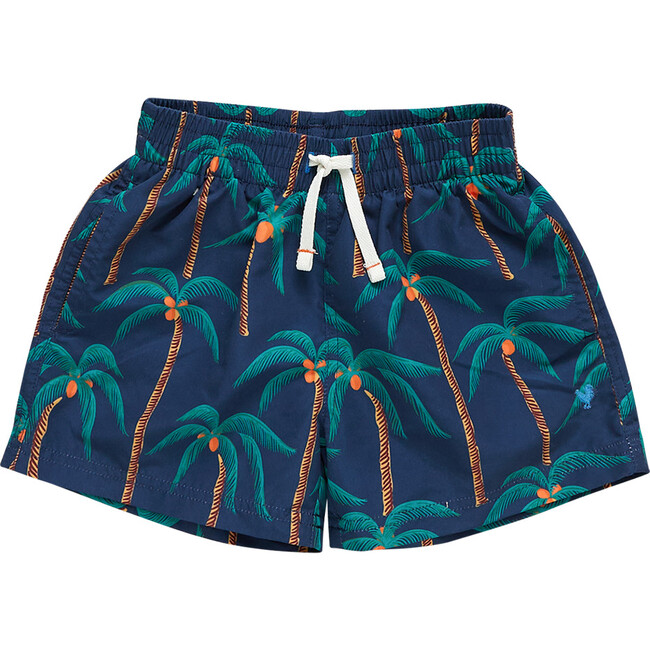 Boys Swim Trunk, Navy Palm Trees