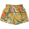 Boys Swim Trunk, Hawaiian Floral - Swim Trunks - 1 - thumbnail