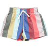Boys Swim Trunk, Multi Wide Stripe - Swim Trunks - 1 - thumbnail