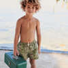 Boys Swim Trunk, Olive Rainbow Trout - Swim Trunks - 2
