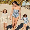 Girls Anick Coverup, Antique White Palm Trees - Cover-Ups - 4