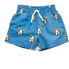 Boys Swim Trunk, Blue Boston Terrier - Swim Trunks - 1 - thumbnail