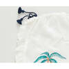 Girls Anick Coverup, Antique White Palm Trees - Cover-Ups - 5
