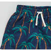 Boys Swim Trunk, Navy Palm Trees - Swim Trunks - 3
