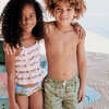 Boys Swim Trunk, Olive Rainbow Trout - Swim Trunks - 4
