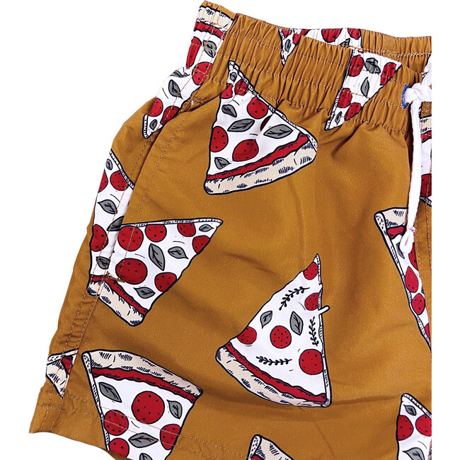 Boys Swim Trunk, Sienna Pizza - Swim Trunks - 3