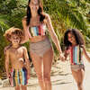 Boys Swim Trunk, Multi Wide Stripe - Swim Trunks - 4
