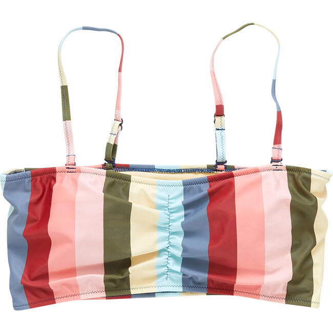 Womens Courtney Swim Top, Multi Wide Stripe - Two Pieces - 1