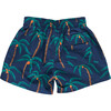 Boys Swim Trunk, Navy Palm Trees - Swim Trunks - 5