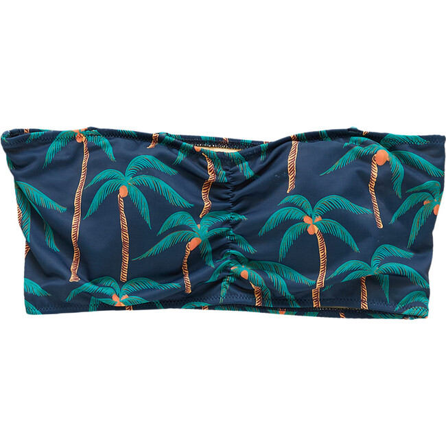 Womens Courtney Swim Top, Navy Palm Trees - Two Pieces - 2