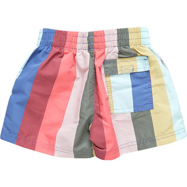 Boys Swim Trunk, Multi Wide Stripe - Swim Trunks - 6