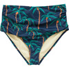 Womens Courtney Swim Bottom, Navy Palm Trees - Two Pieces - 1 - thumbnail