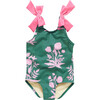 Girls Shelly Suit, Hunter Botanical - One Pieces - 1 - thumbnail