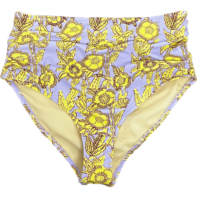 Womens Courtney Swim Bottom, Lavender Stem Floral - Two Pieces - 1