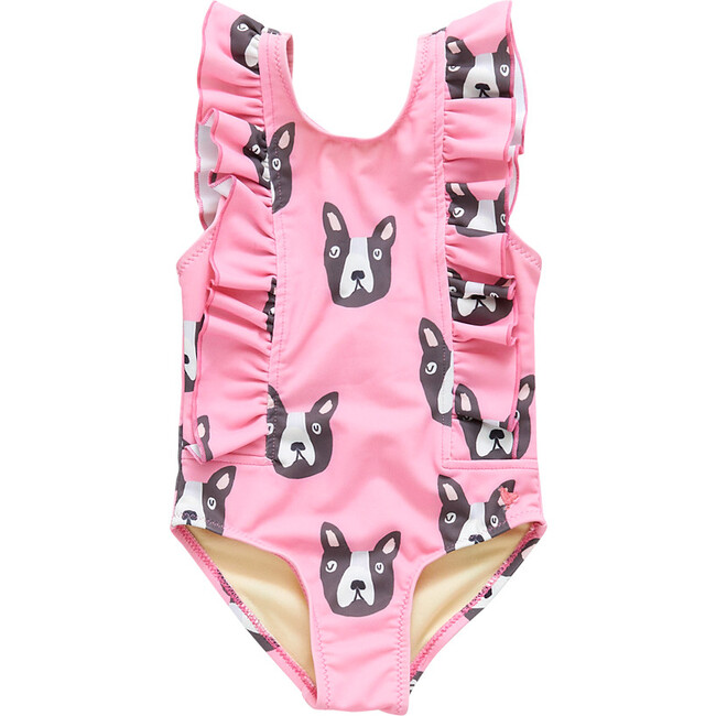 Baby Girls Katniss Suit, Pink Boston Terrier