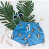 Boys Swim Trunk, Blue Boston Terrier - Swim Trunks - 5