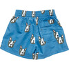 Boys Swim Trunk, Blue Boston Terrier - Swim Trunks - 6