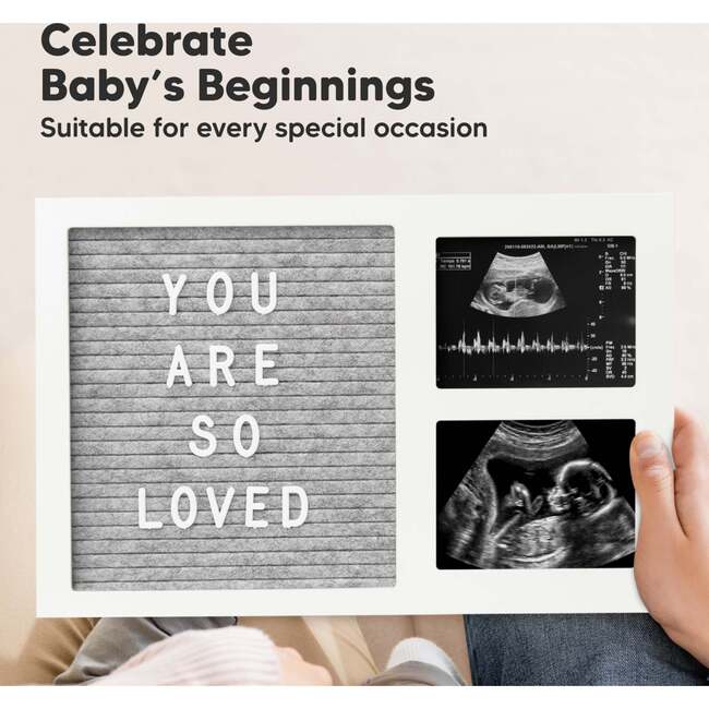 Heartfelt Picture Frame with Felt Letterboard, Alpine White - Frames - 5