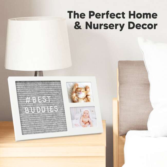 Heartfelt Picture Frame with Felt Letterboard, Alpine White - Frames - 7