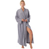 Women's French Terry Robe, Gym Grey - Robes - 1 - thumbnail