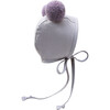 Taro Double Pom Bonnet Cotton-Lined, Purple - Hats - 1 - thumbnail