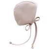 Just Beige Linen Bonnet Cotton-Lined, Beige - Hats - 1 - thumbnail