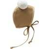 Camel Double Pom Bonnet Cotton-Lined, Tan - Hats - 1 - thumbnail